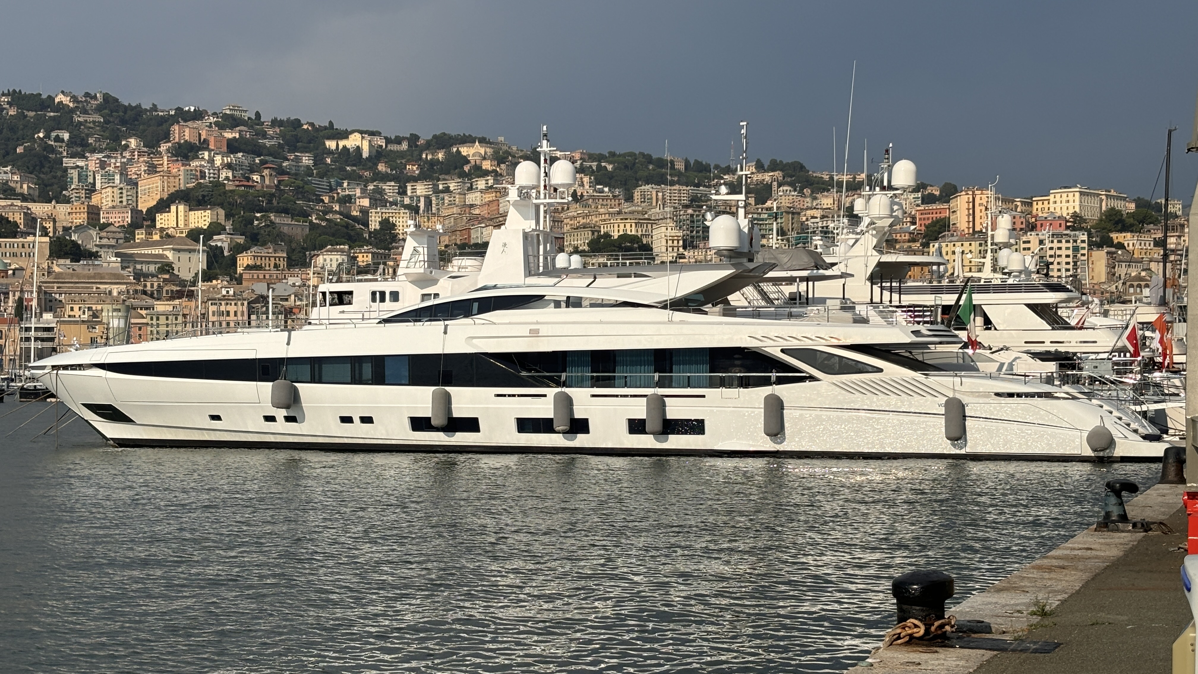 Yacht docked in Genoa